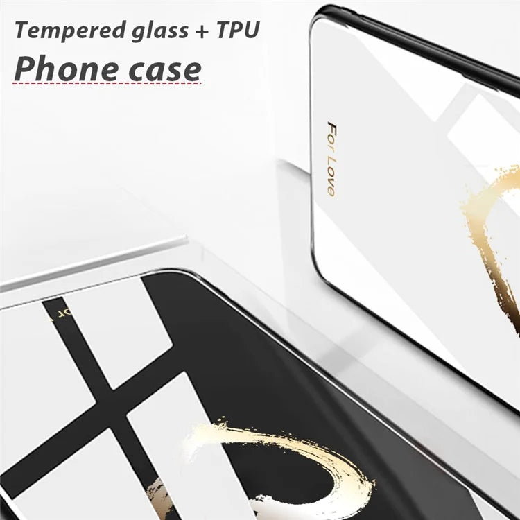 For Xiaomi Redmi Note 13 Pro+ 5G Cell Phone Cases Pattern Printing Tempered Glass+PC+TPU Shell