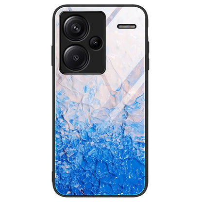 For Xiaomi Redmi Note 13 Pro+ 5G Cell Phone Cases Marble Pattern Tempered Glass Cover