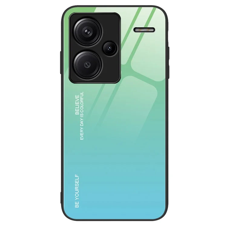 For Xiaomi Redmi Note 13 Pro+ 5G Case Anti-scratch Tempered Glass+PC+TPU Protective Shell