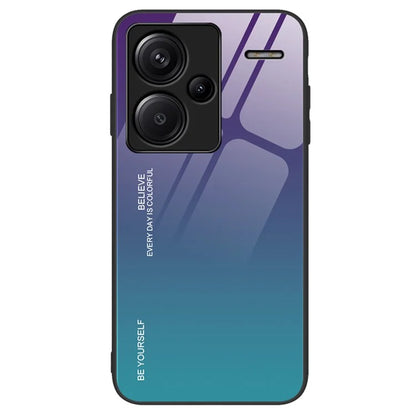 For Xiaomi Redmi Note 13 Pro+ 5G Case Anti-scratch Tempered Glass+PC+TPU Protective Shell