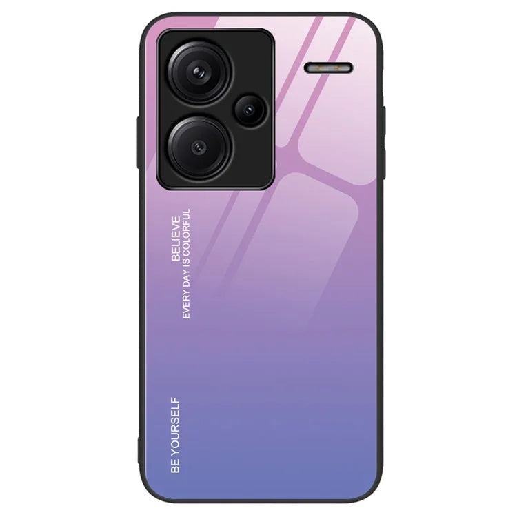 For Xiaomi Redmi Note 13 Pro+ 5G Case Anti-scratch Tempered Glass+PC+TPU Protective Shell