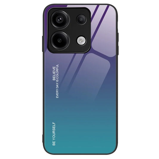 For Xiaomi Redmi Note 13 Pro 5G / Poco X6 5G Case Gradient Tempered Glass+PC+TPU Phone Cover