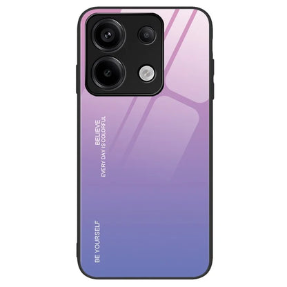 For Xiaomi Redmi Note 13 Pro 5G / Poco X6 5G Case Gradient Tempered Glass+PC+TPU Phone Cover