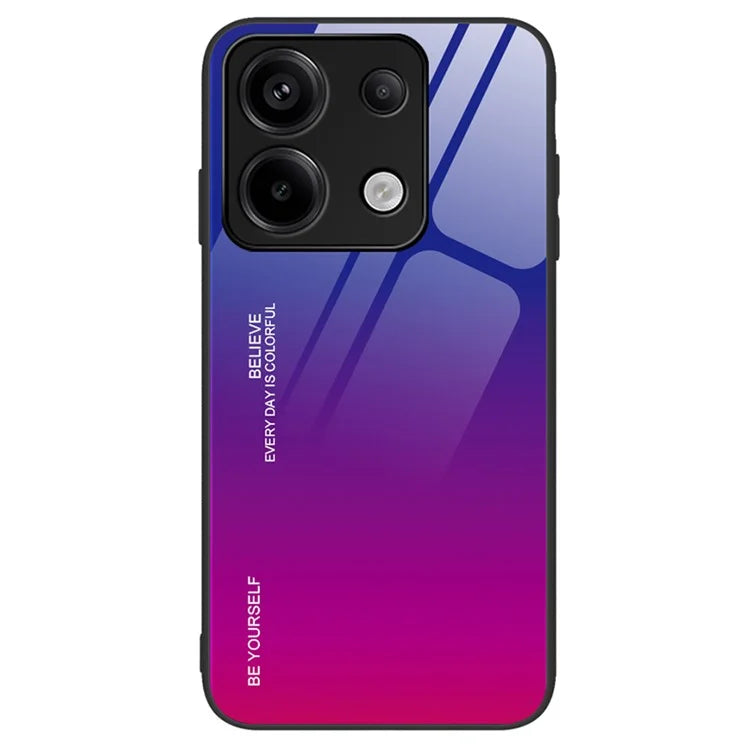 For Xiaomi Redmi Note 13 Pro 5G / Poco X6 5G Case Gradient Tempered Glass+PC+TPU Phone Cover