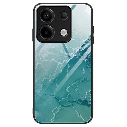 ForXiaomi Redmi Note 13 Pro 5G / Poco X6 5G Case Tempered Glass Back Phone Cover with Marble Pattern