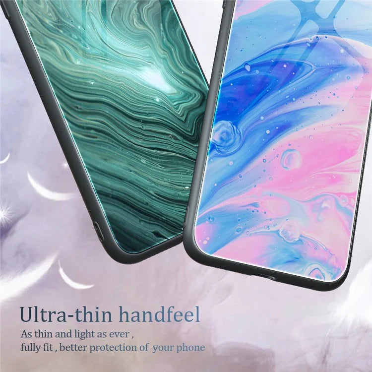 ForXiaomi Redmi Note 13 Pro 5G / Poco X6 5G Case Tempered Glass Back Phone Cover with Marble Pattern