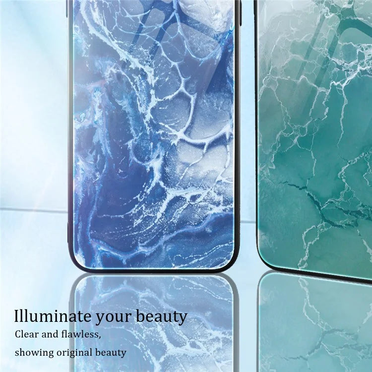 ForXiaomi Redmi Note 13 Pro 5G / Poco X6 5G Case Tempered Glass Back Phone Cover with Marble Pattern