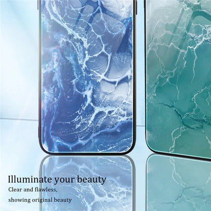 ForXiaomi Redmi Note 13 Pro 5G / Poco X6 5G Case Tempered Glass Back Phone Cover with Marble Pattern