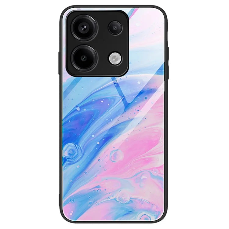 ForXiaomi Redmi Note 13 Pro 5G / Poco X6 5G Case Tempered Glass Back Phone Cover with Marble Pattern