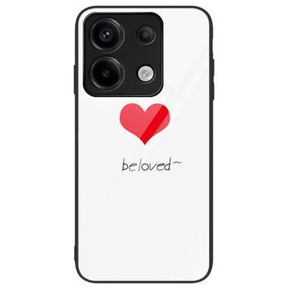 Phone Case for Xiaomi Redmi Note 13 Pro 5G / Poco X6 5G Cover Pattern Printing Tempered Glass+PC+TPU Shell