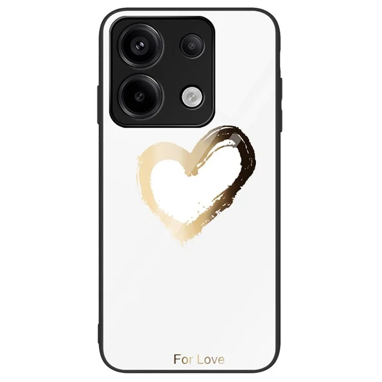 Phone Case for Xiaomi Redmi Note 13 Pro 5G / Poco X6 5G Cover Pattern Printing Tempered Glass+PC+TPU Shell
