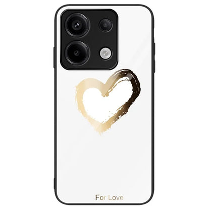 Phone Case for Xiaomi Redmi Note 13 Pro 5G / Poco X6 5G Cover Pattern Printing Tempered Glass+PC+TPU Shell