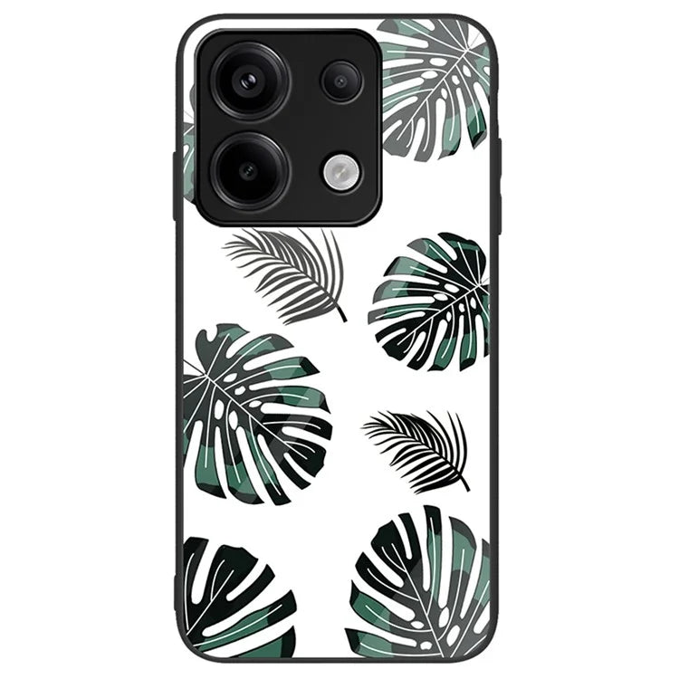 Phone Case for Xiaomi Redmi Note 13 Pro 5G / Poco X6 5G Cover Pattern Printing Tempered Glass+PC+TPU Shell