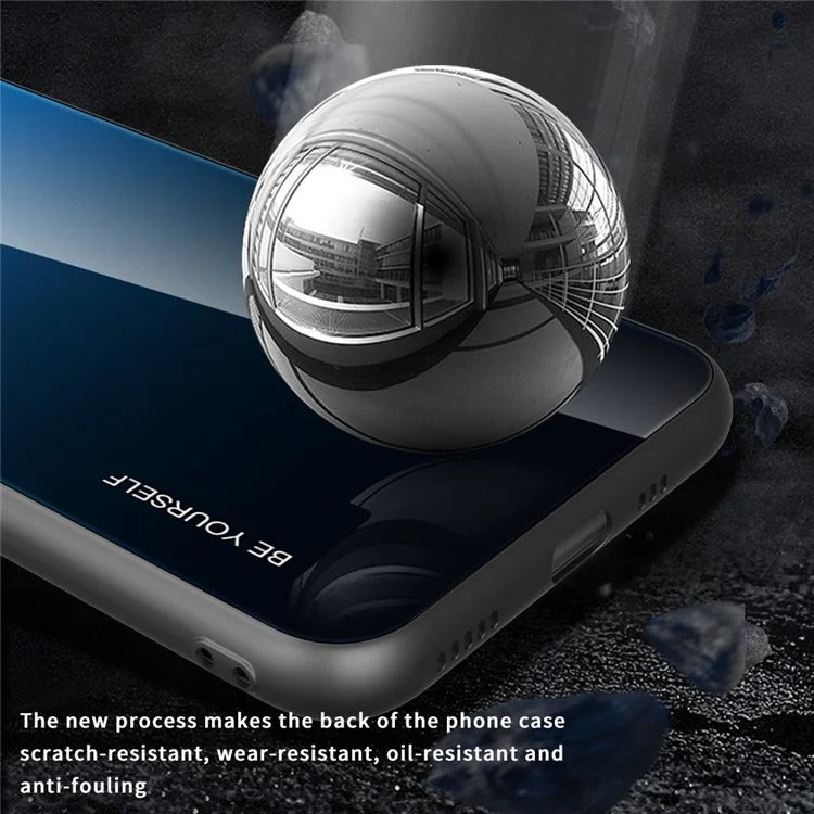 For Xiaomi Redmi Note 13 Pro 4G / Poco M6 Pro 4G Cell Phone Case Tempered Glass+PC+TPU Gradient Cover