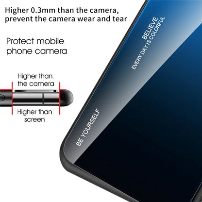 For Xiaomi Redmi Note 13 Pro 4G / Poco M6 Pro 4G Cell Phone Case Tempered Glass+PC+TPU Gradient Cover