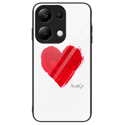 For Xiaomi Redmi Note 13 Pro 4G / Poco M6 Pro 4G Phone Cover Pattern Printing Tempered Glass+PC+TPU Case