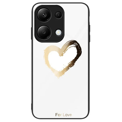 For Xiaomi Redmi Note 13 Pro 4G / Poco M6 Pro 4G Phone Cover Pattern Printing Tempered Glass+PC+TPU Case