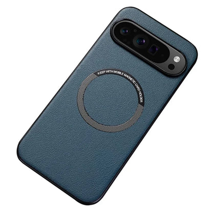 For Google Pixel 9 Pro Magnetic Case PU Leather+TPU Scratch-Resistant Back Cover