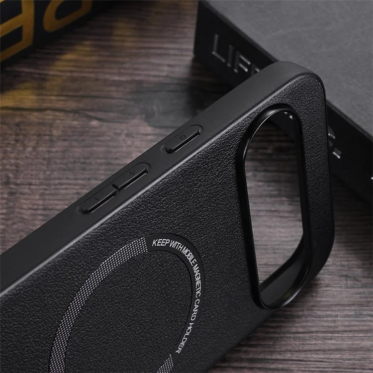 For Google Pixel 9 Pro Magnetic Case PU Leather+TPU Scratch-Resistant Back Cover
