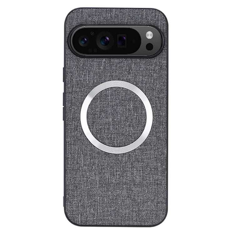 For Google Pixel 9 Case Soft TPU Cloth Texture Magnetic Phone Cover