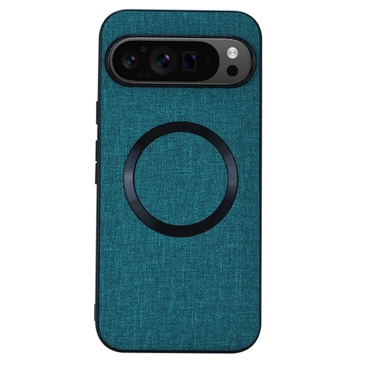 For Google Pixel 9 Case Soft TPU Cloth Texture Magnetic Phone Cover