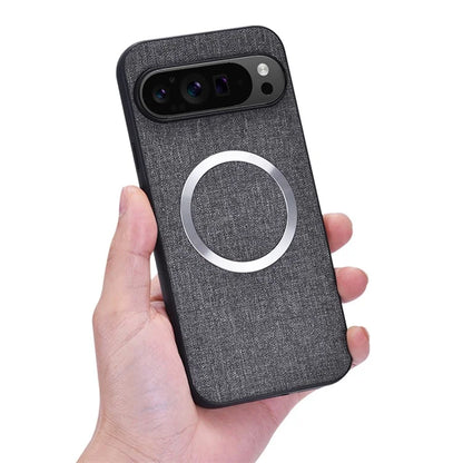 For Google Pixel 9 Case Soft TPU Cloth Texture Magnetic Phone Cover