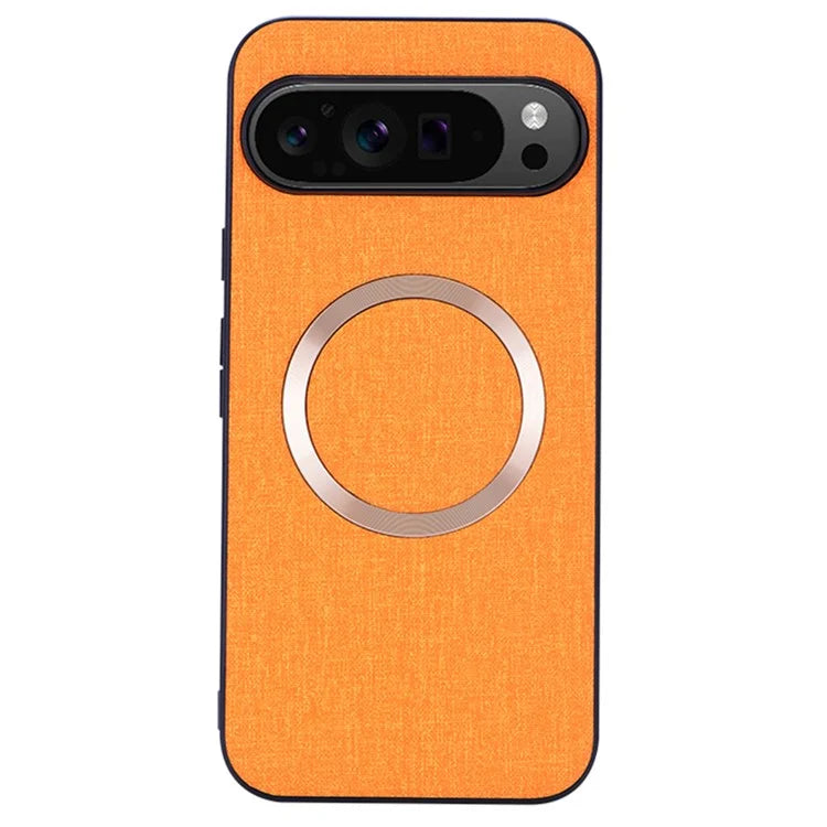 For Google Pixel 9 Case Soft TPU Cloth Texture Magnetic Phone Cover