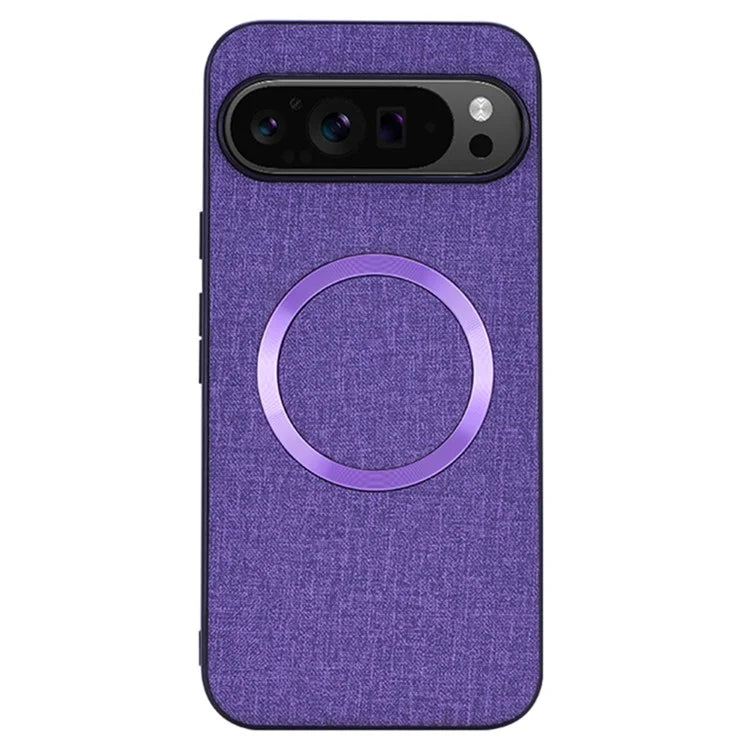 For Google Pixel 9 Case Soft TPU Cloth Texture Magnetic Phone Cover