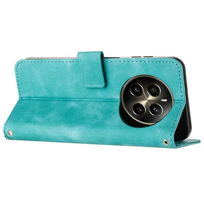 For Realme 12 Pro 5G / 12+ 5G Leather Case Triangle Imprinted Wallet Phone Cover