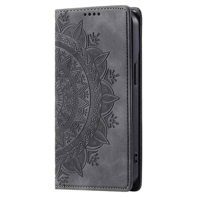 For Xiaomi 14 Ultra Case PU Leather Mandala Flower Magnetic Closure Phone Cover