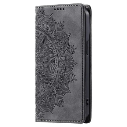 For Xiaomi 14 Ultra Case PU Leather Mandala Flower Magnetic Closure Phone Cover