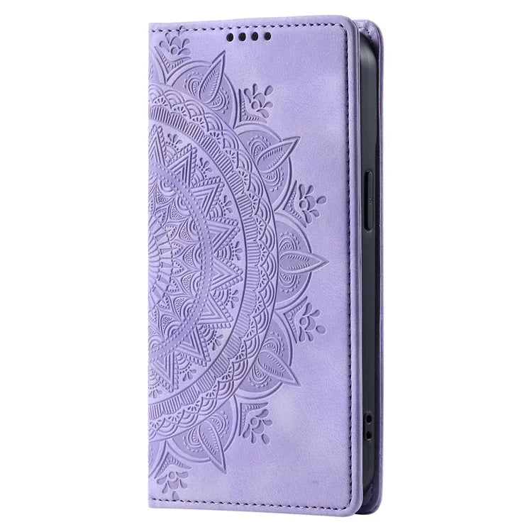 For Xiaomi 14 Ultra Case PU Leather Mandala Flower Magnetic Closure Phone Cover