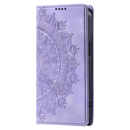 For Xiaomi 14 Ultra Case PU Leather Mandala Flower Magnetic Closure Phone Cover