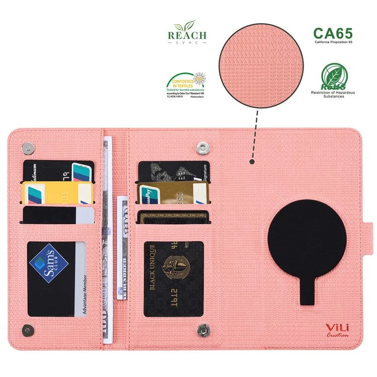 VILI GHA Series For Samsung Galaxy S23 FE Case RFID Blocking Wallet Phone Cover Compatible with MagSafe