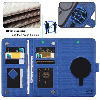 VILI GHA Series For Samsung Galaxy S23 FE Case RFID Blocking Wallet Phone Cover Compatible with MagSafe