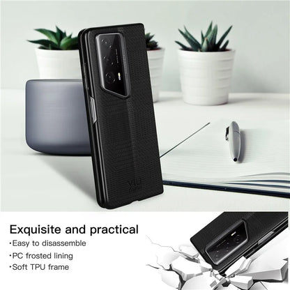 VILI TH Series for Honor Magic V2 RSR Porsche Design Cover PU Leather Coated PC+TPU Anti-fall Back Case