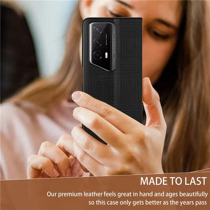 VILI TH Series for Honor Magic V2 RSR Porsche Design Cover PU Leather Coated PC+TPU Anti-fall Back Case