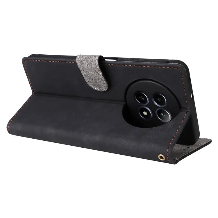For Realme 12 / 12x 5G Case with Hand Strap RFID Blocking Wallet Leather Cover