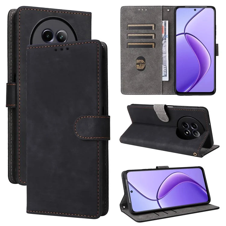 For Realme 12 / 12x 5G Case with Hand Strap RFID Blocking Wallet Leather Cover