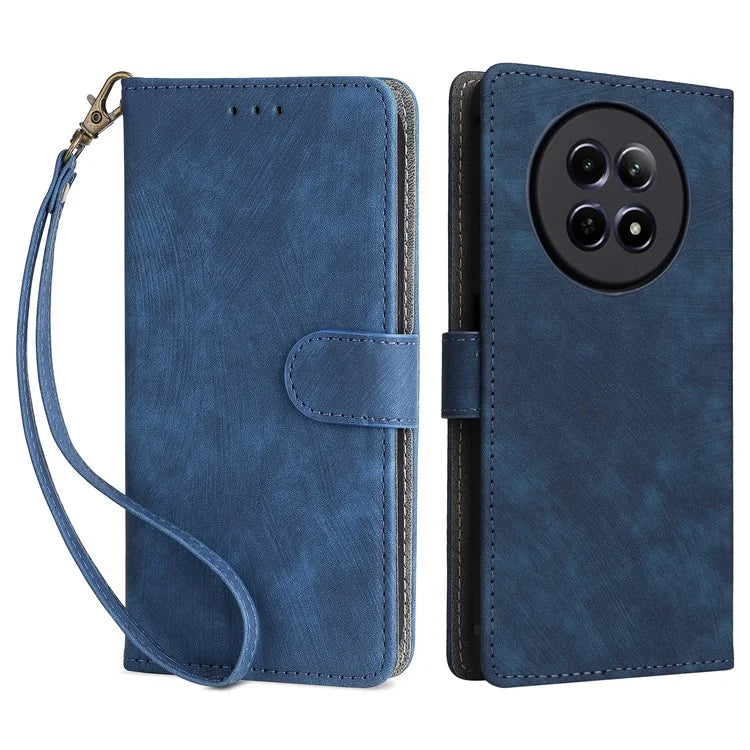 For Realme 12 / 12x 5G Case with Hand Strap RFID Blocking Wallet Leather Cover