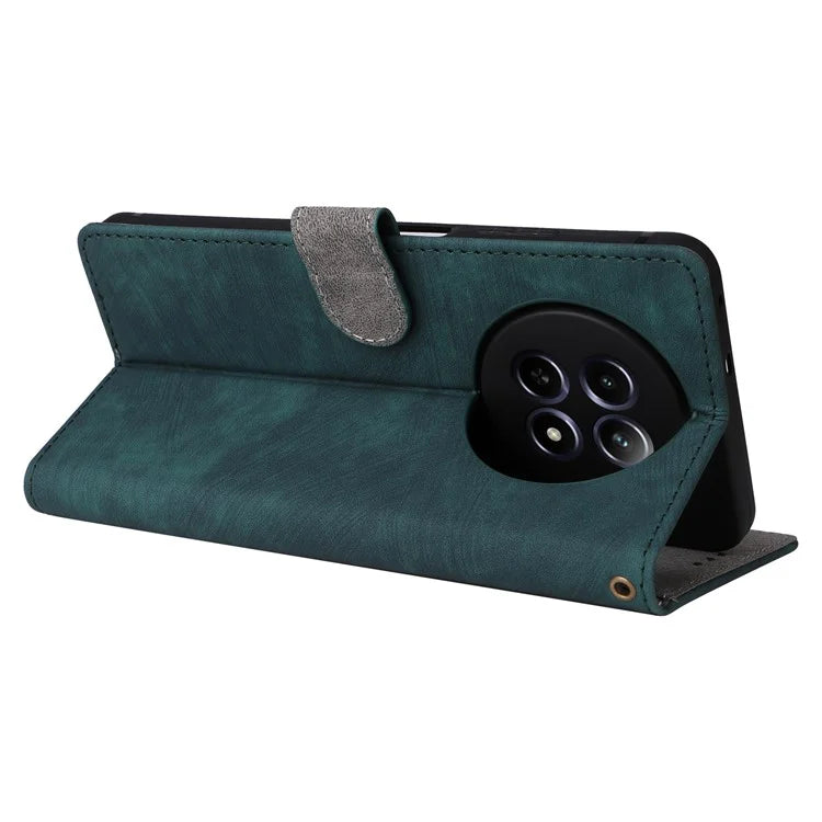 For Realme 12 / 12x 5G Case with Hand Strap RFID Blocking Wallet Leather Cover