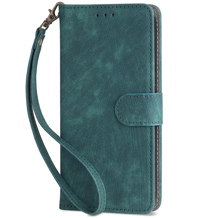 For Realme 12 / 12x 5G Case with Hand Strap RFID Blocking Wallet Leather Cover