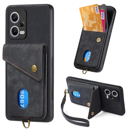 D1 For Xiaomi Redmi Note 12 Pro 5G / 12 Pro Speed 5G / Poco X5 Pro 5G Case Kickstand Leather+TPU Phone Cover