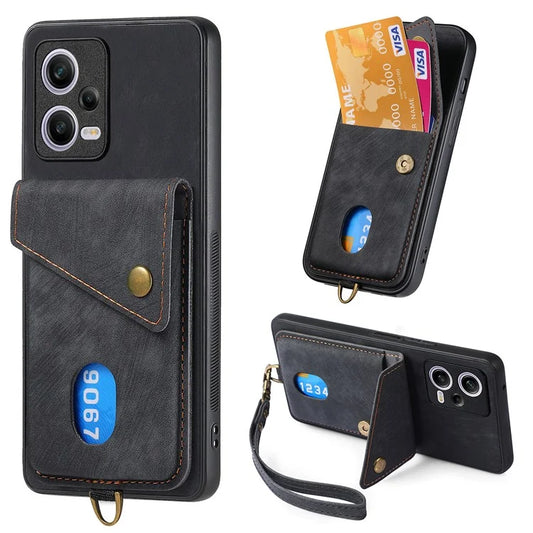 D1 For Xiaomi Redmi Note 12 Pro 5G / 12 Pro Speed 5G / Poco X5 Pro 5G Case Kickstand Leather+TPU Phone Cover