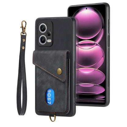 D1 For Xiaomi Redmi Note 12 Pro 5G / 12 Pro Speed 5G / Poco X5 Pro 5G Case Kickstand Leather+TPU Phone Cover