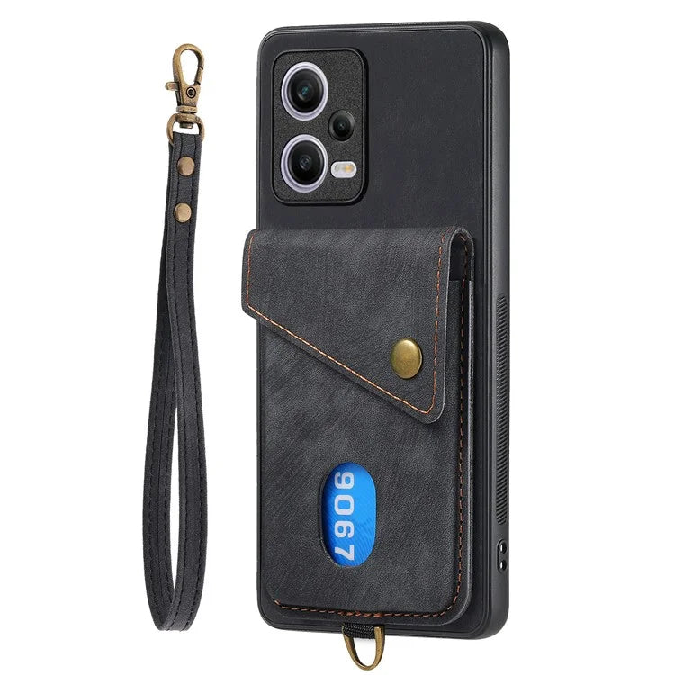 D1 For Xiaomi Redmi Note 12 Pro 5G / 12 Pro Speed 5G / Poco X5 Pro 5G Case Kickstand Leather+TPU Phone Cover