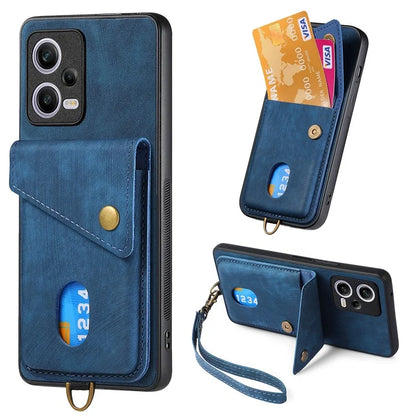 D1 For Xiaomi Redmi Note 12 Pro 5G / 12 Pro Speed 5G / Poco X5 Pro 5G Case Kickstand Leather+TPU Phone Cover