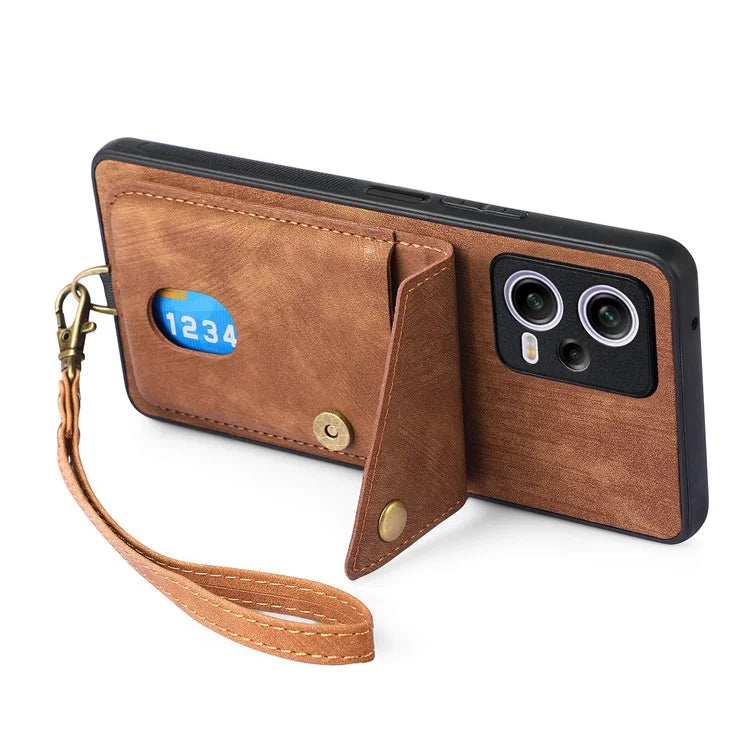 D1 For Xiaomi Redmi Note 12 Pro 5G / 12 Pro Speed 5G / Poco X5 Pro 5G Case Kickstand Leather+TPU Phone Cover