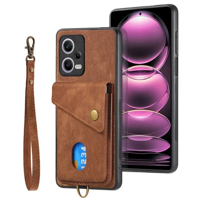 D1 For Xiaomi Redmi Note 12 Pro 5G / 12 Pro Speed 5G / Poco X5 Pro 5G Case Kickstand Leather+TPU Phone Cover
