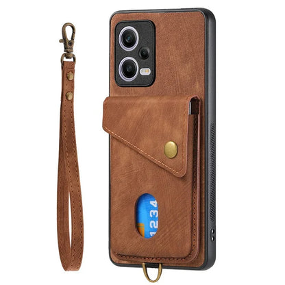 D1 For Xiaomi Redmi Note 12 Pro 5G / 12 Pro Speed 5G / Poco X5 Pro 5G Case Kickstand Leather+TPU Phone Cover